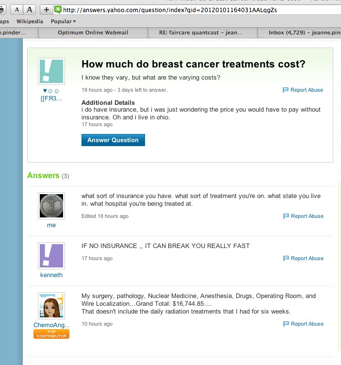 What is the cost of cancer treatment? ClearHealthCosts